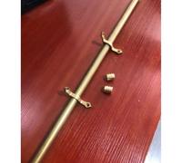 Brass Stair Rods for Carpet Runners with Brackets & Finials IndustrialStyle Stair Carpet Holders 14Piece Set 46in (117cm) Staircase Pole Kit