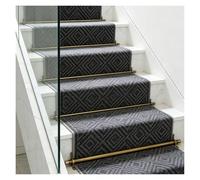 Brass Stair Rods with Brackets - 12 Pcs 34" Fixed Tubular Poles for Carpet Runners - Ideal for Entryway, Basement & Attic Stairs - Durable & Stylish Home Decor