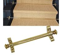 Brass Stair Runner Rod with Brackets, Heavy Duty Carpet Holder with Screws, Easy Install, Multi Sizes 70-100cm/37.5-39.3in, for Stair Runners(80cm/31.5in)