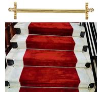 Brass Stair Runner Rods & Brackets Set 10 Pcs Retro Carpet Holder 40in (101.6cm) Customizable Length Durable Fixing for Secure Stair Rugs