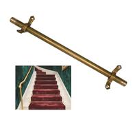 Brass Stair Runner Rods Set, Minimalist Tubular Rods, Includes Holder Hardware to Secure Carpet Rug(1pc,38in(97cm))