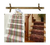 Brass Stair Runner Rods Set Of 27 29 31 33 35 37 39 41 43 45 In, Minimalist Tubular Rods, Includes Holder Hardware To Secure Carpet Rug, For Carpet Runners(5pcs,L75cm(29.52in))