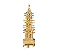 Brass Statu Alloy Fengshui 9 Level Pagoda Wenchang Tower Statue, 5.1in