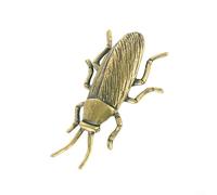 Brass Statues Brass Animals Vintage Style Miniature Cockroach Craft Ornament, Solid Brass Figurine Statue Brass Sculpture