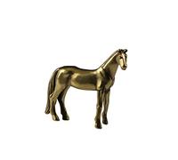 Brass Steed Figurine,Copper Animals Horse Miniature Statue Sculpture Crafts Collection Desktop Ornament Home Sand Table Decor Accessories Study Paperweight,