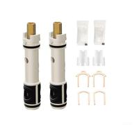 Brass Stem Single Handle Tap Cartridge Replacement Kit with Valve Core Accessories, Compatible with Standard Kitchen and Bathroom Faucets(Set Of 2)