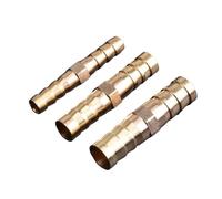 Brass Straight Hose Pipe Fitting Equal Barb 3mm 4mm 5mm 6mm 8mm 10mm 16mm 19mm 25mm Gas Copper Barbed Coupler Connector Adapter(1 Pcs,10mm)