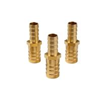 Brass Straight Hose Pipe Fitting Equal Barb Reducing Joint 4/6/8/10/12/14/19/25mm Gas Copper Barbed Coupler Connector Adapter(19mm to 10mm)
