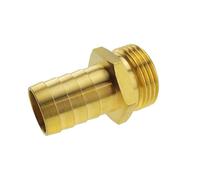 Brass Straight Joiner Fitting Hose Tail to BSP Thread - 32 mm to 1.25" BSPM - Durable Barbed Pipe Connector for Plumbing, Water, Fuel, Air Systems - Leak Free Brass Hose Tail Joiner