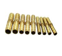 Brass Straight Pipe Fittings Equal Diameter Barb Pipe Joints Copper Connector Fitting Adapter 3 4 5 6 8 10 12 14 16 19 25 mm,14mm,14mm Barb