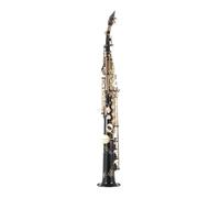 Brass Straight Saxophone Sax Saxophone Bb B Flat Woodwind Instrument Carve Pattern With Case Accessories (Color : Bk)