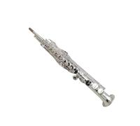 Brass Straight Tube Soprano B Flat Saxophone Woodwind Instrument Engraved Pattern With Chin Rest Beginner Saxophone