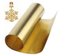 Brass Strip Roll, 0.0039 in Thick x 7.87 in Wide x 3.28 ft Long, High-Ductile Copper Alloy Foil, Easy Cut/Weld/Form for Crafting & DIY Engraving Projects
