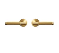 Brass Stripe Door Lock Grey Interior Double Wood Lever Dummy Handle Linear 1Pcs(Paired Levers-SB)