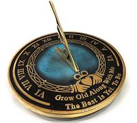 Brass Sundial Grow Old with Me 10 inches Gift Idea for Parents, Grandparents, Friends, Couples, Sundial Gift, Garden Or Home Decor