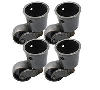 Brass Swivel Casters - 4 Universal Rotating Wheels for Fur, Small Casters for Moving Sofas, Tables & Chairs (Color: C)
