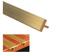 Brass T-Molding Transition Strip - Vinyl/Wood/Carpet Edge Trim for Doorway Gaps (Custom Lengths)(Wide 10mm (0.4"))