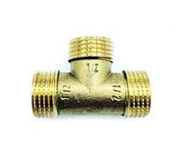 Brass T Shape Water Fuel Pipe Male Tee Adapter Connector 1/2 inch Thread