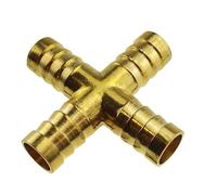 Brass T Y Joiner Various Piece Fuel Hose Gas Joiner TEE Connector (Various Size) 6mm 8mm 10mm 12.5mm 15mm 19mm 25mm 1/4" 5/8" 3/4" (4-Way 10mm)