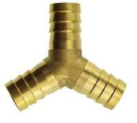 Brass T Y Joiner Various Piece Fuel Hose Gas Joiner TEE Connector (Various Size) 6mm 8mm 10mm 12.5mm 15mm 19mm 25mm 1/4" 5/8" 3/4" (Y Piece 6mm)