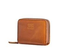 BRASS TACKS Leathercraft Credit Card Holder Zipper Card Cases Holder for Men Women Genuine Leather RFID Blocking Mini