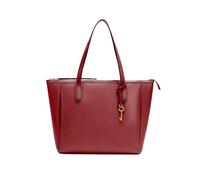 BRASS TACKS Leathercraft Tote Bags for Womens Top Handle Handbags Ladies Shoulder Bags Large Capacity PU Leather with Zipper for Work Shopping School Travel (Red)