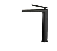 Brass Tall Bathroom Faucet with Single Handle, Bronze Finish High Arc Mixer Tap for Basin & Sink(166A Black Tall)