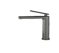 Brass Tall Bathroom Faucet with Single Handle, Bronze Finish High Arc Mixer Tap for Basin & Sink(166A Gray Short)