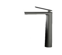 Brass Tall Bathroom Faucet with Single Handle, Bronze Finish High Arc Mixer Tap for Basin & Sink(166B Gray Tall)