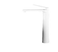 Brass Tall Bathroom Faucet with Single Handle, Bronze Finish High Arc Mixer Tap for Basin & Sink(166b White Tall)