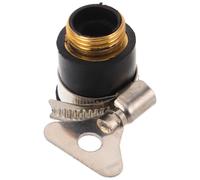 Brass Tap Adapter 1/2 Dual Thread Garden Hose Faucet Connector | Black Polished Finish, British and Metric Threads, Tool-free Fitting for Tight Spaces, Mobile Homes, Patio Cleaning