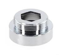 Brass Tap Aerator Adapter, Kitchen Faucet Thread Converter with Water Saving Sprayer Connector, Male to Female Hose Adaptor for Sink Mixer Fitting, Chrome(Outside Thread 24mm-22mm)