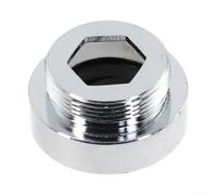 Brass Tap Aerator Connector with Chrome Finish, Water Saving Faucet Adapter for Kitchen and Bathroom, Outside Thread Extender for Home Office School Use(Outside Thread 22mm-22mm)