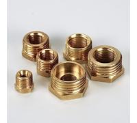 Brass Tap Connector 1" Male to 1/2" Female BSP Thread Plumbing Fittings Water Pipe Adapter Hex Hex Bushing Coupling for Garden Hose Connecting Conversion