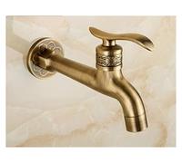 Brass Tap Faucet Garden Bibcocks Antique Brass Dragon Carved Washing Machine Faucet Outdoor Faucet Single Cold Tap(Giallo)