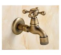 Brass Tap Faucet Garden Bibcocks Antique Brass Dragon Carved Washing Machine Faucet Outdoor Faucet Single Cold Tap(Groen)