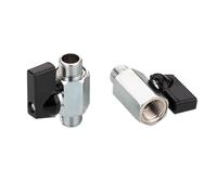 Brass Tap Mini Ball Valve, Shut Off Valve, BSP Threaded, Male to Female, 1/8 ", 1/4", 3/8 ", 1/2"(3/8",Male to Female)