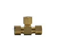Brass Tee 3 Way Commpression Fitting Union Connector Fit Tube OD 10mm Water Gas Fuel