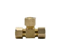 Brass Tee 3 Way Commpression Fitting Union Connector Fit Tube OD 12mm Water Gas Fuel