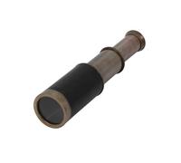 Brass Telescope Black Leather Mounted with Antique Finish Size: 6"