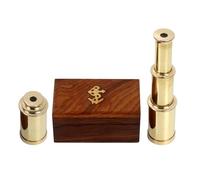 Brass Telescope in Wooden Box Tele, Size: 6" Box Size: 4"x2.25"x2"