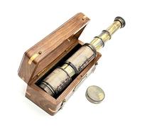 Brass Telescope - Pocket Telescope - Nautical Telescope - Vintage Telescope with Wooden Box - Gift