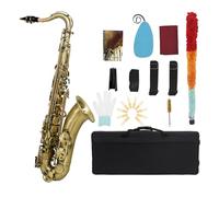 Brass Tenor Saxophone Instrument Professional Bb Saxophone With Mouthpiece Accessories (Color : Cyan Antique)