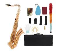 Brass Tenor Saxophone Instrument Professional Bb Saxophone With Mouthpiece Accessories (Color : Rose crimson)