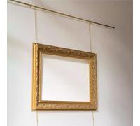 Brass Teon Wire Kit for ture Hanging - 130cm/51in French SLE Art Display System for Living Room Wall Decor - , Adjuble, Easy Inllat