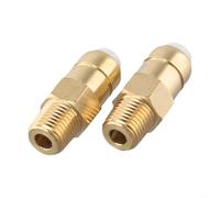 Brass Thermal Relief Valve Set, 2pcs for Pressure Washer Pump, 1/4 Inch NPT, Ensures Optimal Performance Under Pressure