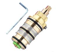 Brass Thermostatic Mixing Valve for Bath & Shower Systems - Full Copper Construction, 20-48°C Adjustable Range with 38°C Sa