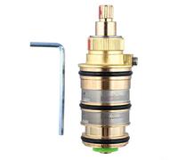 Brass Thermostatic Mixing Valve for Bathroom Shower Rod - All-Copper Valve Core, 20-48°C Control with 38°C Safety Override
