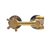 Brass Thermostatic Shower Mixer Tap with Stop Valve & Intubation 2/3/4 Way, Integral Thermostatic Cold and Hot Control Diverter Valve for Shower Room,Intubation 4 Way