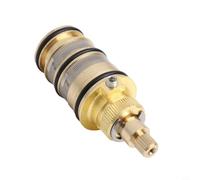 Brass Thermostatic Valve Cartridge for Bath Mixer and Shower Valves - Replacement Spool Core Compatible with Built-in Thermostats, 20-48°C Range, Safety(H-1 valve core)